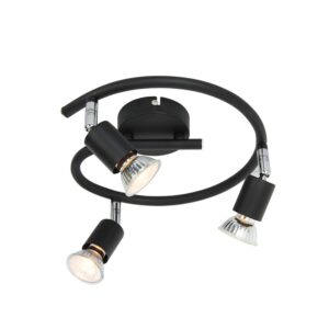 NETTO ΦΩΤΙΣΤΙΚΟ ΟΡΟΦΗΣ ΜΑΥΡΟ ΜΑΤ ΜΕΤΑΛΛΙΚΟ ΣΥΜΒΑΤΙΚΟ 3ΧGU10 Φ256mm