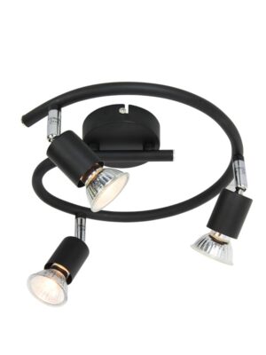 NETTO ΦΩΤΙΣΤΙΚΟ ΟΡΟΦΗΣ ΜΑΥΡΟ ΜΑΤ ΜΕΤΑΛΛΙΚΟ ΣΥΜΒΑΤΙΚΟ 3ΧGU10 Φ256mm