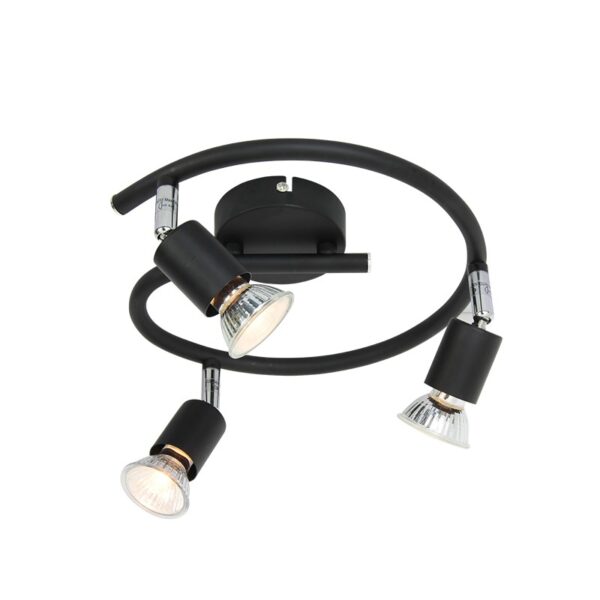 NETTO ΦΩΤΙΣΤΙΚΟ ΟΡΟΦΗΣ ΜΑΥΡΟ ΜΑΤ ΜΕΤΑΛΛΙΚΟ ΣΥΜΒΑΤΙΚΟ 3ΧGU10 Φ256mm