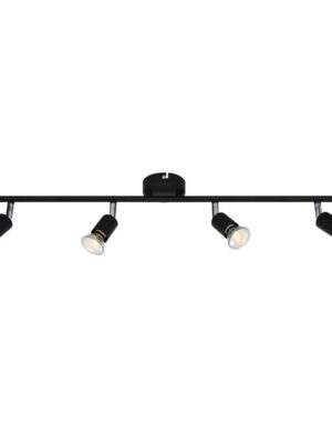 NETTO ΦΩΤΙΣΤΙΚΟ ΟΡΟΦΗΣ ΜΑΥΡΟ ΜΑΤ ΜΕΤΑΛΛΙΚΟ ΣΥΜΒΑΤΙΚΟ 4ΧGU10 663Χ164mm