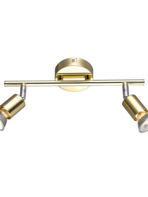 NETTO ΦΩΤΙΣΤΙΚΟ ΕΠΙΤΟΙΧΟ ΓΥΑΛΙΣΤΕΡΟ ΧΡΥΣΟ ΜΕΤΑΛΛΙΚΟ ΣΥΜΒΑΤΙΚΟ 2ΧGU10 IP20 310Χ164mm