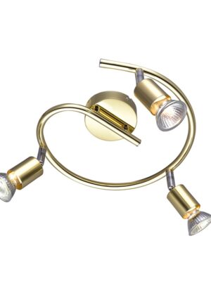 NETTO ΦΩΤΙΣΤΙΚΟ ΟΡΟΦΗΣ ΓΥΑΛΙΣΤΟ ΧΡΥΣΟ ΜΕΤΑΛΛΙΚΟ ΣΥΜΒΑΤΙΚΟ 3ΧGU10 IP20 Φ256mm