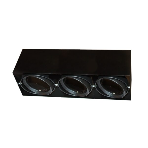 ΣΠΟΤ ΟΡΟΦΗΣ AR111 ΤΡΙΠΛΟ ΜΑΥΡΟ 150x450x120