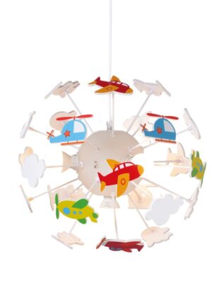 AIR-ΦΩΤΙΣΤΙΚΟ ΚΡΕΜΑΣΤΟ ΠΟΛΥΧΡΩΜΟ ΠΑΙΔΙΚΟ ΜΕ ΑΕΡΟΠΛΑΝΑ ΠΛΑΣΤΙΚΟ ΣΥΜΒΑΤΙΚΟ 4ΧΕ14 IP20 Φ35ΧΗ80CM