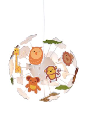 ZOO-ΦΩΤΙΣΤΙΚΟ ΚΡΕΜΑΣΤΟ ΠΟΛΥΧΡΩΜΟ ΜΕ ΖΩΑΚΙΑ ΠΛΑΣΤΙΚΟ ΣΥΜΒΑΤΙΚΟ 4ΧΕ14 IP20 Φ35ΧΗ80CM