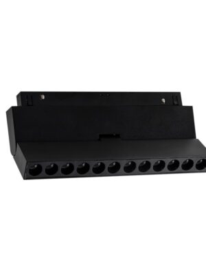 LED ΜΑΓΝΗΤΙΚΟ ΚΙΝΗΤΟ ΓΡΑΜΜΙΚΟ ΦΩΤΙΣΤΙΚΟ 48V DC 12W 4000K 1080LM 24° OSRAM Ra90 L220mm ΜΑΥΡΟ