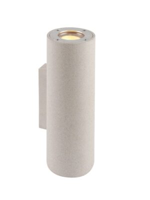 ATTICUS - ΣΠΟΤ ΤΟΙΧΟΥ 2 ΔΕΣΜΕΩΝ ΣΤΡΟΓΓΥΛΟ ΤΣΙΜΕΝΤΕΝΙΟ ΛΕΥΚΟ ΣΥΜΒΑΤΙΚΟ 2xGU10 & LED 7W IP65 82x113x254mm