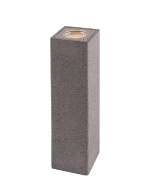 ATTICUS - ΣΠΟΤ ΤΟΙΧΟΥ 2 ΔΕΣΜΕΩΝ ΤΕΤΡΑΓΩΝΟ ΤΣΙΜΕΝΤΕΝΙΟ ΜΑΥΡΟ ΣΥΜΒΑΤΙΚΟ 2xGU10 & LED 7W IP65 Φ75x254mm