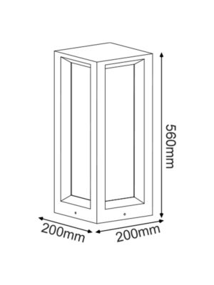 OPHELLIA - ΦΩΤΙΣΤΙΚΟ ΚΗΠΟΥ ΤΣΙΜΕΝΤΕΝΙΟ ΛΕΥΚΟ ΣΥΜΒΑΤΙΚΟ 3xΕ27 & LED 7W IP65 Φ200x560mm