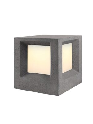 OPHELLIA - ΑΠΛΙΚΑ ΚΗΠΟΥ ΤΣΙΜΕΝΤΕΝΙΑ ΜΑΥΡΟ ΣΥΜΒΑΤΙΚΟ 1xΕ27 & LED 7W IP65 Φ200mm