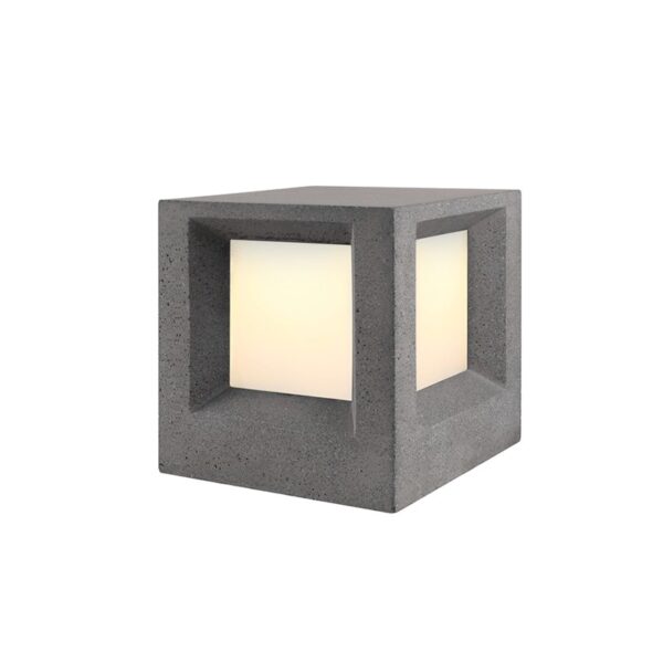 OPHELLIA - ΑΠΛΙΚΑ ΚΗΠΟΥ ΤΣΙΜΕΝΤΕΝΙΑ ΜΑΥΡΟ ΣΥΜΒΑΤΙΚΟ 1xΕ27 & LED 7W IP65 Φ200mm