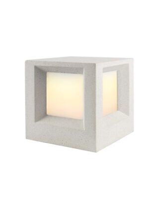 OPHELLIA - ΑΠΛΙΚΑ ΚΗΠΟΥ ΤΣΙΜΕΝΤΕΝΙΑ ΛΕΥΚΟ ΣΥΜΒΑΤΙΚΟ 1xΕ27 & LED 7W IP65 Φ200mm