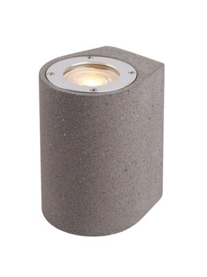 ARETE - ΣΠΟΤ ΤΟΙΧΟΥ ΑΡΧΙΤΕΚΤΟΝΙΚΟΥ ΦΩΤΙΣΜΟΥ ΣΤΡΟΓΓΥΛΟ ΜΑΥΡΟ ΣΥΜΒΑΤΙΚΟ 1xGU10 & LED 7W IP65 88x100x130mm