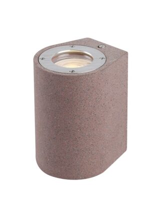 ARETE - ΣΠΟΤ ΤΟΙΧΟΥ ΑΡΧΙΤΕΚΤΟΝΙΚΟΥ ΦΩΤΙΣΜΟΥ ΣΤΡΟΓΓΥΛΟ ΚΟΚΚΙΝΟ ΣΥΜΒΑΤΙΚΟ 1xGU10 & LED 7W IP65 88x100x130mm