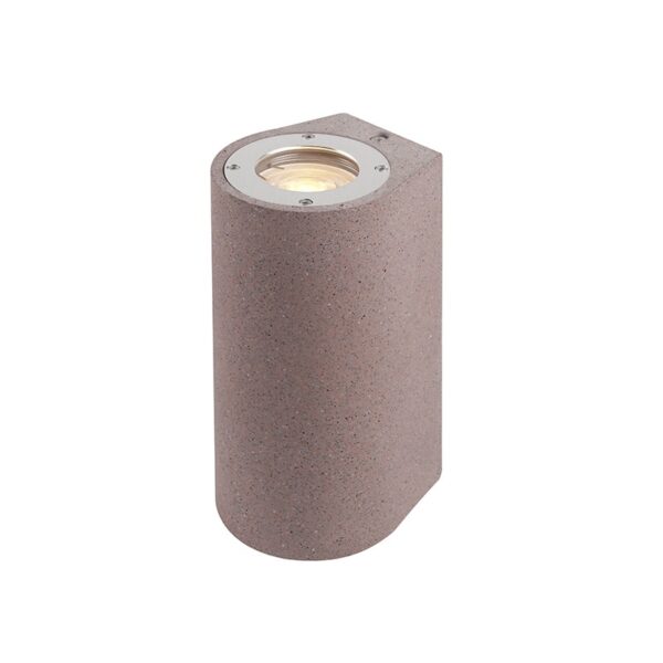 ARETE - ΣΠΟΤ ΤΟΙΧΟΥ ΑΡΧΙΤΕΚΤΟΝΙΚΟΥ ΦΩΤΙΣΜΟΥ ΣΤΡΟΓΓΥΛΟ 2 ΔΕΣΜΕΩΝ ΚΟΚΚΙΝΟ ΣΥΜΒΑΤΙΚΟ 1xGU10 & LED 7W IP65 88x100x130mm