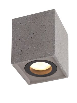 ΟΡΟΦΗΣ Φ/Σ 1ΧGU10 ΜΑΥΡΟ ΤΣΙΜΕΝΤΟ 8,5X8,5XH10CM MONTE