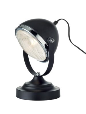 ΕΠΙΤΡΑΠΕΖΙΟ Φ/Σ 1ΧΕ14 ΜΕΤΑΛΛΙΚΟ ΜΑΥΡΟ+ΓΥΑΛΙ Φ15,2ΧΗ24,7CM HARLEY