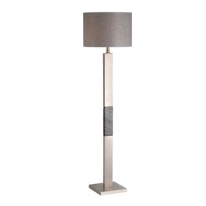 NETTO ΕΠΙΔΑΠ Φ/Σ 1ΧΕ27 ΜΕΤΑΛΛΙΚΟ ΝΙΚΕΛ+ΓΚΡΙ ΑΜΠΑΖΟΥΡ Φ43ΧΗ153CM LUXOR