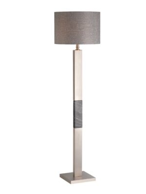 NETTO ΕΠΙΔΑΠ Φ/Σ 1ΧΕ27 ΜΕΤΑΛΛΙΚΟ ΝΙΚΕΛ+ΓΚΡΙ ΑΜΠΑΖΟΥΡ Φ43ΧΗ153CM LUXOR