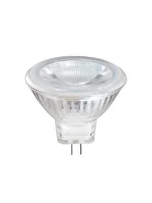 LED SMD ΓΥΑΛΙΝΟ 2,5W 3000K 12V AC/DC 200LM RA80 30000HRS 30° 1xG4 MR11