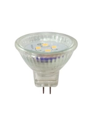 LED SMD ΓΥΑΛΙΝΟ 2,5W 3000K 12V AC/DC 200LM RA80 30000HRS 120° 1xG4