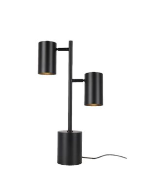 KENNETH-ΦΩΤΙΣΤΙΚΟ ΕΠΙΤΡΑΠΕΖΙΟ ΜΑΥΡΟ  ΜΕΤΑΛΛΙΚΟ ΣΥΜΒΑΤΙΚΟ 2ΧΕ27 IP20 D12ΧH59CM