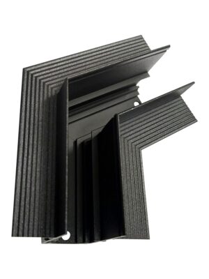 ΓΩΝΙΑ 120° ΓΙΑ ΜΑΓΝΗΤΙΚΗ ΡΑΓΑ TRIMLESS  ΜΑΥΡΗ ΜΑΤ