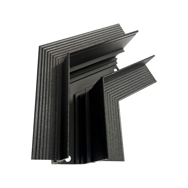 ΓΩΝΙΑ 120° ΓΙΑ ΜΑΓΝΗΤΙΚΗ ΡΑΓΑ TRIMLESS  ΜΑΥΡΗ ΜΑΤ