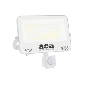 ΠΡΟΒΟΛΕΑΣ LED SMD ΛΕΥΚΟΣ ΜΕ ΑΙΣΘΗΤΗΡΑ 50W 3CCT 5000LM 185-260V RA>80 IP66