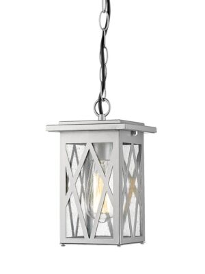 NISSA - ΦΑΝΑΡΙ ΚΗΠΟΥ ΚΡΕΜΑΣΤΟ ΑΤΣΑΛΙΝΟ ΑΣΗΜΙ ΣΥΜΒΑΤΙΚΟ 1XE27 IP44 152x152x1325mm