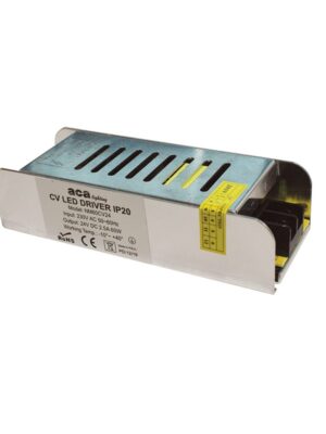 ΜΕΤΑΛΛΙΚΟ CV LED DRIVER 60W 230V AC24V DC 2.5A IP20 ΜΕ ΤΕΡΜΑΤΙΚΗ