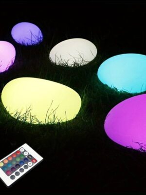 ΗΛΙΑΚΗ/ΕΠΑΝΑΦΟΡΤΙΖΟΜΕΝΗ RGBW LED ΠΕΤΡΑ 33*24*14cm IP54 LiFePO4 1800mAh