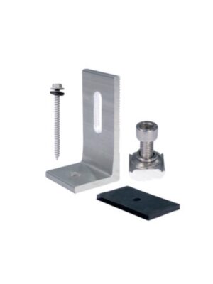 ΒΑΣΗ ΣΤΗΡΙΞΗΣ ΦΩΤΟΒΟΛΤΑΙΚΟ  ΠΑΝΕΛ ΣΕ ΒΙΟΜΗΧΑΝΙΚΗ ΣΤΕΓΗ ΤΥΠΟΥ L ΣΕΤ ΜΕ ΒΙΔΕΣ