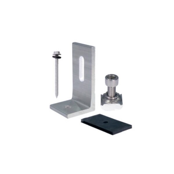 ΒΑΣΗ ΣΤΗΡΙΞΗΣ ΦΩΤΟΒΟΛΤΑΙΚΟ  ΠΑΝΕΛ ΣΕ ΒΙΟΜΗΧΑΝΙΚΗ ΣΤΕΓΗ ΤΥΠΟΥ L ΣΕΤ ΜΕ ΒΙΔΕΣ