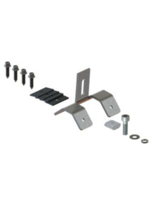 ΒΑΣΗ ΣΤΗΡΙΞΗΣ ΦΩΤΟΒΟΛΤΑΙΚΟ ΠΑΝΕΛ ΣΕ ΤΡΑΠΕΖΟΕΙΔΗ ΒΙΟΜΗΧΑΝΙΚΗ ΣΤΕΓΗ ΣΕΤ ΜΕ ΒΙΔΕΣ