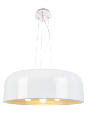 ΚΡΕΜΑΣΤΟ Φ/Σ 3XE27 ΜΕΤΑΛΛΙΚΟ ΛΕΥΚΟ Φ48cm SALON