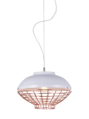 NETTO ΦΩΤΙΣΤΙΚΟ ΚΡΕΜΑΣΤΟ ΓΥΑΛΙΣΤΟ ΛΕΥΚΟ ΜΕΤΑΛΛΙΚΟ ΣΥΜΒΑΤΙΚΟ 1ΧΕ27 IP20 Φ250Χ1500mm