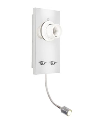 ΒΑΣΗ ΑΠΛΙΚΑΣ ΧΡΩΜΙΟΥ ΜΕΤΑΛΛΙΚΗ ΣΥΜΒΑΤΙΚΗ/LED 1XE27+3W IP20 ΔΙΑΚΟΠ PYTHON