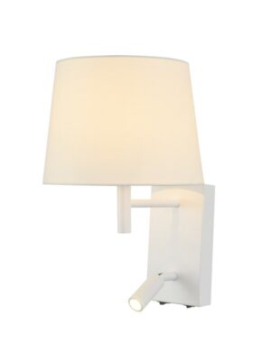 NARKISSOS-ΦΩΤΙΣΤΙΚΟ ΕΠΙΤΟΙΧΟ ΛΕΥΚΟ ΜΕΤΑΛΛΙΚΟ ΜΕ ΚΑΠΕΛΟ ΣΥΜΒΑΤΙΚΟ&LED 3W 3200K 210LM IP20 22X26X34CM