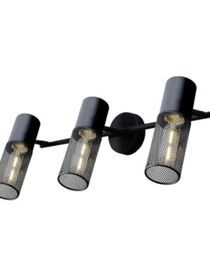 NETTO ΦΩΤΙΣΤΙΚΟ ΕΠΙΤΟΙΧΟ ΑmmΩΔΕΣ ΜΑΥΡΟ ΜΕΤΑΛΛΙΚΗ ΣΥΜΒΑΤΙΚΗ 3ΧΕ27 IP20 580Χ200mm