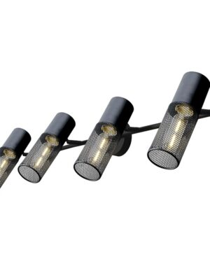 NETTO ΦΩΤΙΣΤΙΚΟ ΕΠΙΤΟΙΧΟ ΑmmΩΔΕΣ ΜΑΥΡΟ ΜΕΤΑΛΛΙΚΗ ΣΥΜΒΑΤΙΚΗ 4ΧΕ27 IP20 840Χ200mm