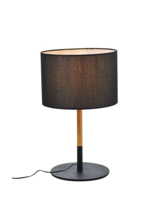 ΕΠΙΤΡΑΠΕΖΙΟ Φ/Σ 1ΧΕ27 ΜΑΥΡΟ ΜΕΤΑΛΛ.ΑΠ.ΞΥΛ.ΑΜΠΑΖΟΥΡ Φ25ΧΗ40CM YASMINE