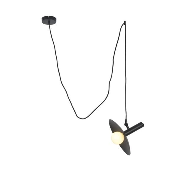 NETTO ΦΩΤΙΣΤΙΚΟ ΚΡΕΜΑΣΤΟ ΜΑΥΡΟ ΜΑΤ ΜΕΤΑΛΛΙΚΟ ΣΥΜΒΑΤΙΚΟ 1ΧΕ14 IP20 Φ250Χ180mm