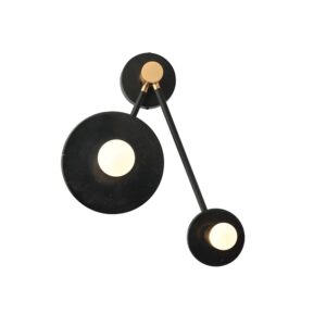CLOCK-ΦΩΤΙΣΤΙΚΟ ΕΠΙΤΟΙΧΟ ΜΑΥΡΟ ΜΑΡΜΑΡΟ ΣΥΜΒΑΤΙΚΟ 2ΧΕ27 IP20 18Χ74X23CM