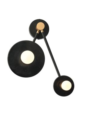 CLOCK-ΦΩΤΙΣΤΙΚΟ ΕΠΙΤΟΙΧΟ ΜΑΥΡΟ ΜΑΡΜΑΡΟ ΣΥΜΒΑΤΙΚΟ 2ΧΕ27 IP20 18Χ74X23CM