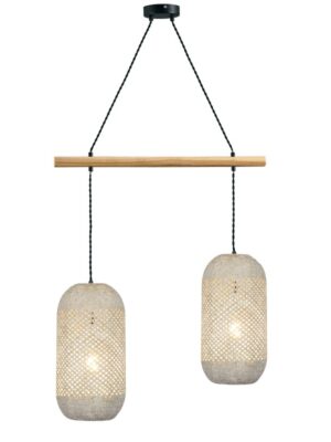 ΚΡΕΜΑΣΤΟ Φ/Σ 2ΧΕ27 RATTAN+ΞΥΛΟ 60X20XH120CM COCONUT