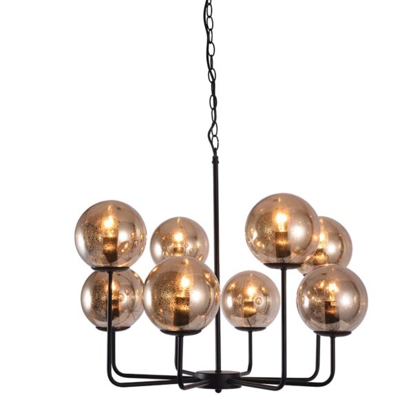 NETTO ΦΩΤΙΣΤΙΚΟ ΚΡΕΜΑΣΤΟ ΜΑΥΡΟ ΜΑΤ ΜΕΤΑΛΛΙΚΟ ΣΥΜΒΑΤΙΚΟ 8ΧΕ14 IP20 Φ650Χ1200mm