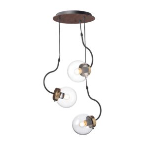 NETTO ΦΩΤΙΣΤΙΚΟ ΚΡΕΜΑΣΤΟ ΜΑΥΡΟ ΜΑΤ ΜΕΤΑΛΛΙΚΟ ΣΥΜΒΑΤΙΚΟ 3ΧΕ27 IP20 Φ400Χ1000mm