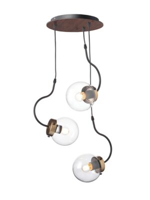 NETTO ΦΩΤΙΣΤΙΚΟ ΚΡΕΜΑΣΤΟ ΜΑΥΡΟ ΜΑΤ ΜΕΤΑΛΛΙΚΟ ΣΥΜΒΑΤΙΚΟ 3ΧΕ27 IP20 Φ400Χ1000mm