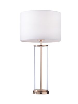 ANTELINO-ΦΩΤΙΣΤΙΚΟ ΕΠΙΤΡΑΠΕΖΙΟ ΛΕΥΚΟ ΥΦΑΣΜΑΤΙΝΟ ΜΕ ΚΑΠΕΛΟ ΣΥΜΒΑΤΙΚΟ 1ΧΕ27 IP20 Φ25ΧΗ48CM